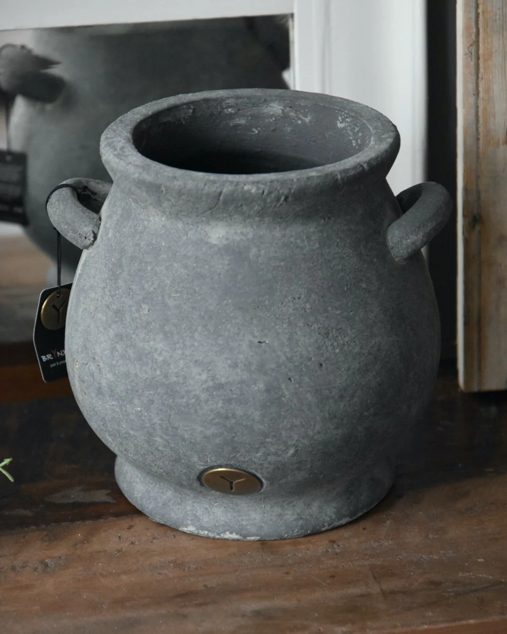 Bolle Kruik Pot Met Twee Oren En Brede Kraag, Majestic Brynxz - Afbeelding 2