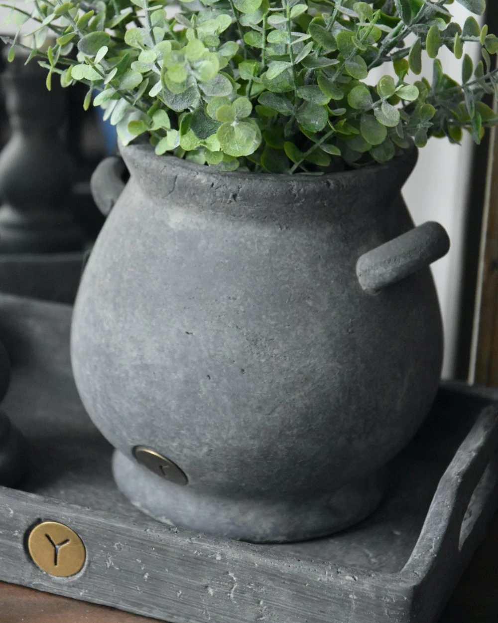 Bolle Kruik Pot Met Twee Oren En Brede Kraag, Majestic Brynxz - Afbeelding 7