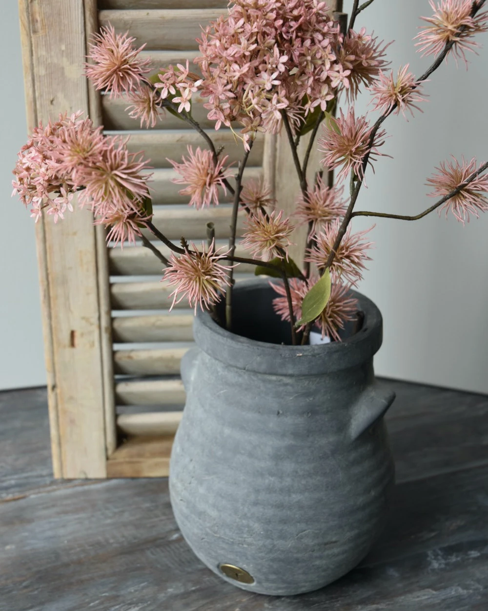 Bolle Vaas Met Ribbel Reliëf En Dichte Oortjes Majestic, Brynxz - Afbeelding 3