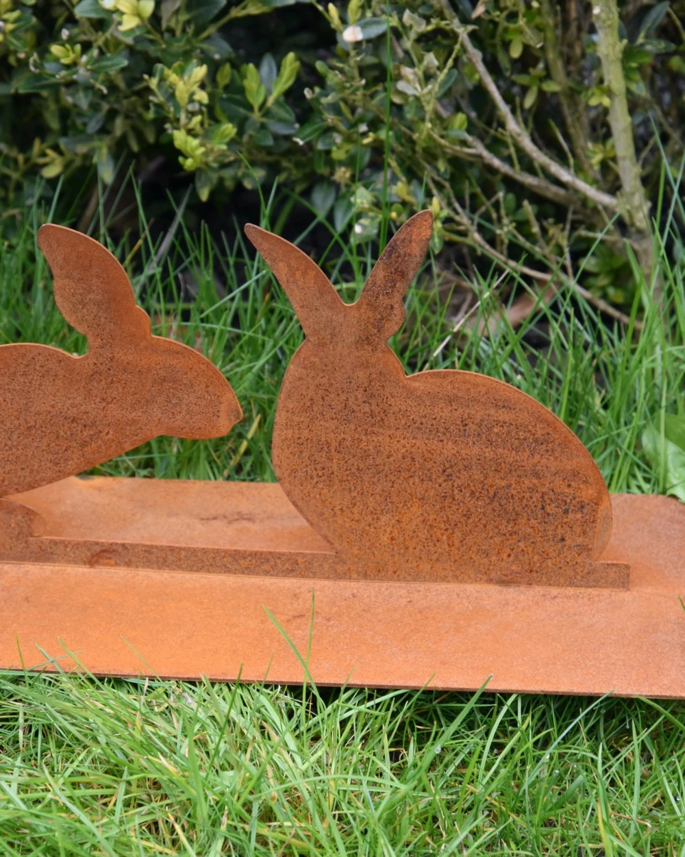 Ecoroest Tuindecoratie Met 5 Verschillende Konijnen Op Een Rij - Afbeelding 5