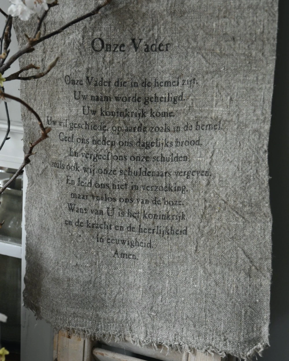 Gebed Shabby Doek Groot, Het Onze Vader Die In De Hemel Zijt - Afbeelding 2