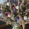 Gemengd Droogbloem Boeket In Naturel Lila Violet