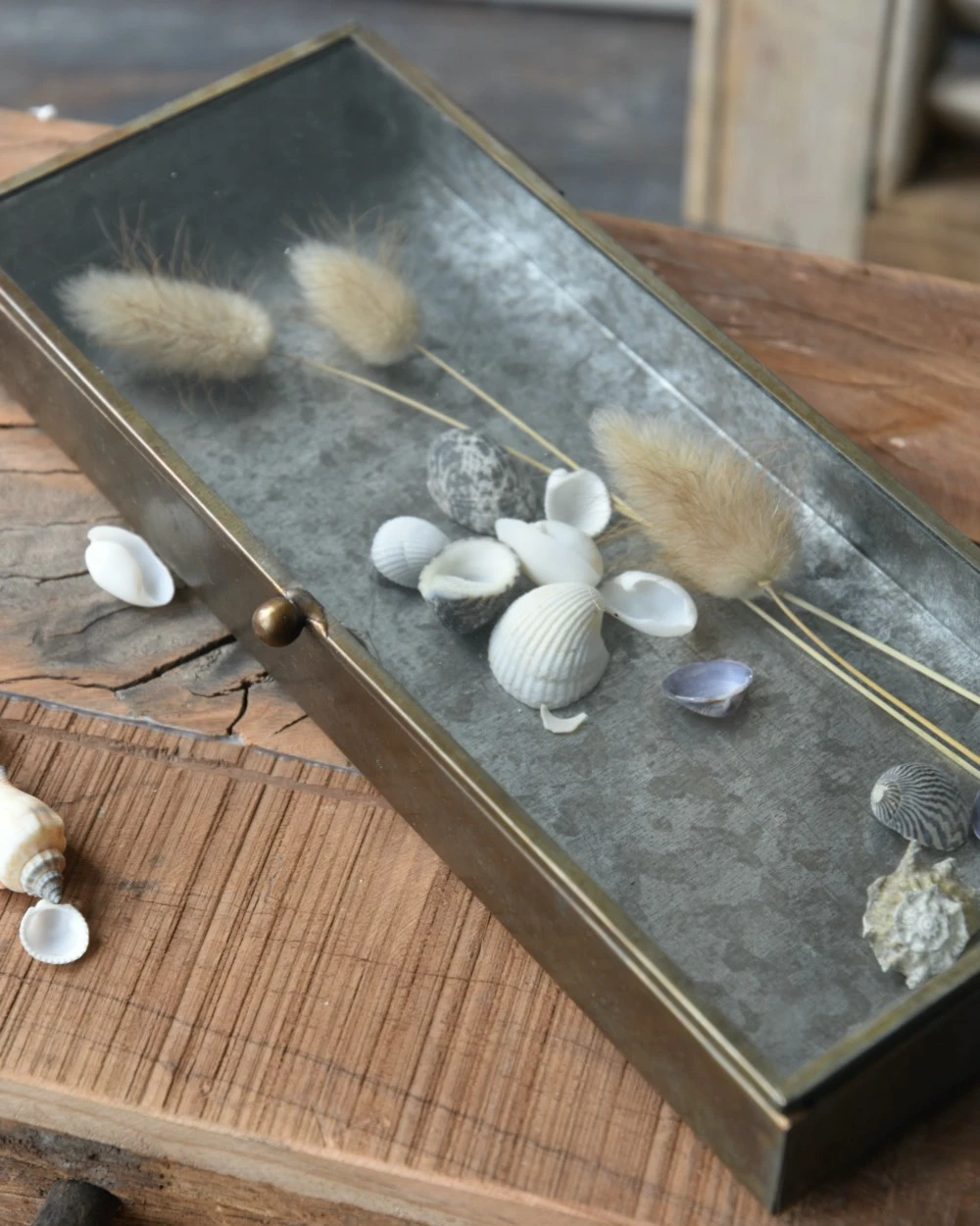 Glazen Kistje In Antiek-look Met Zinken Bodem, IB Laursen - Afbeelding 5