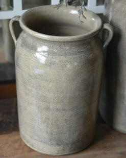 Grote Pot Kruik Met Oren Klei Grijs, IB Laursen