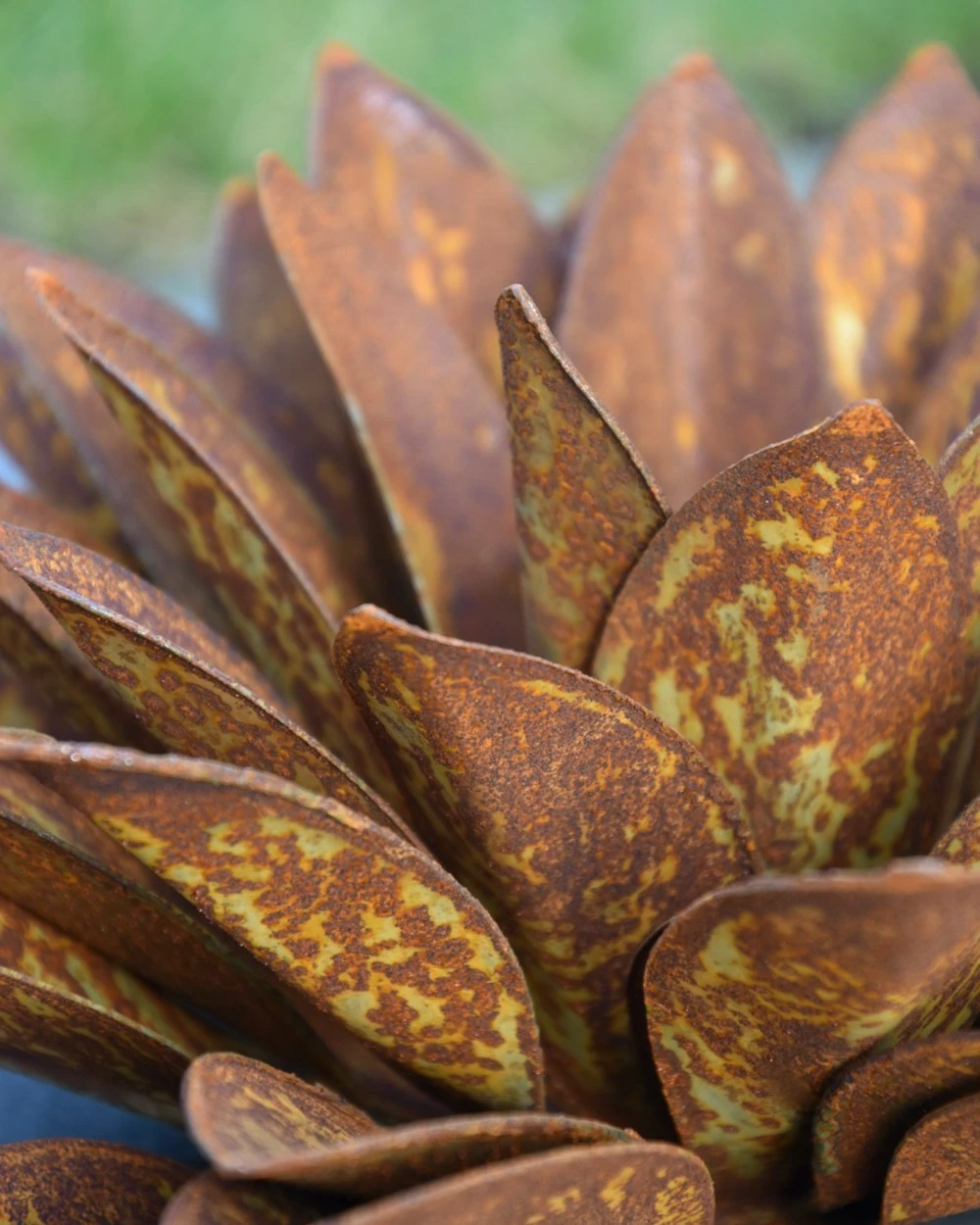 Grote Roest Bloem Met Waxinelicht Houder - Afbeelding 2