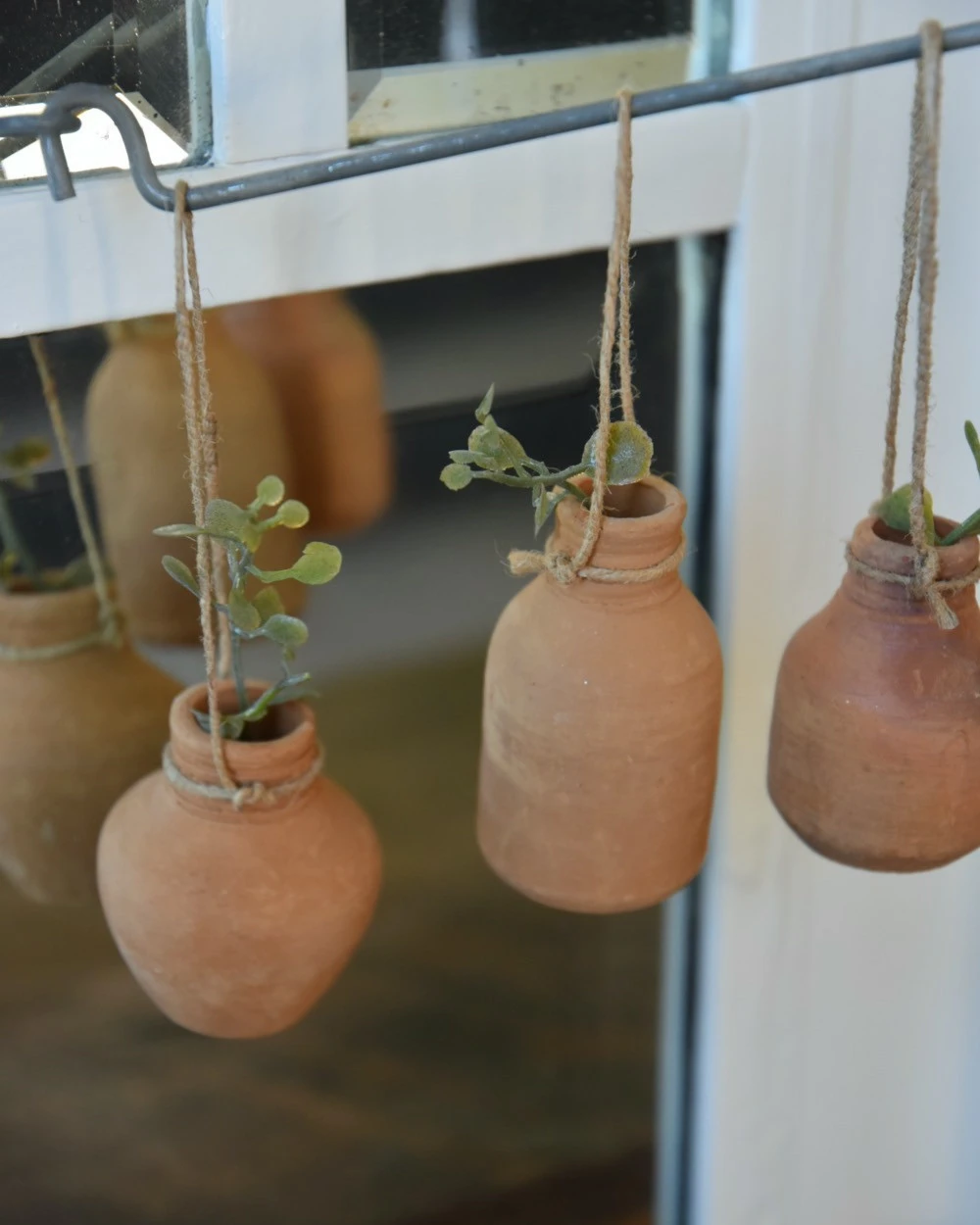 Handgemaakte Aardewerk Flesjes Met Ophang Touw Set Van 3, IB Laursen - Afbeelding 4