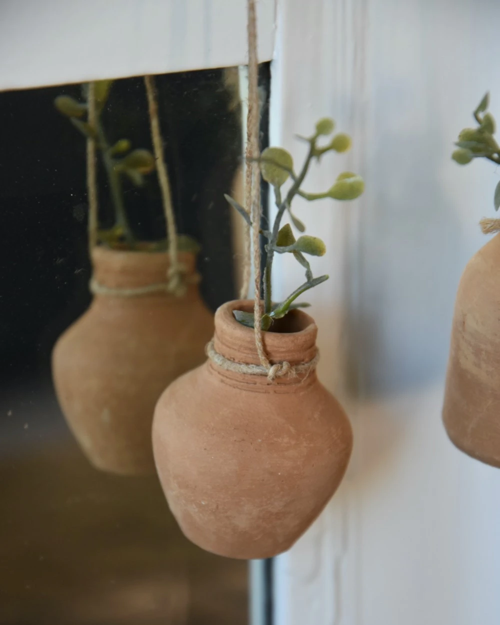 Handgemaakte Aardewerk Flesjes Met Ophang Touw Set Van 3, IB Laursen - Afbeelding 5