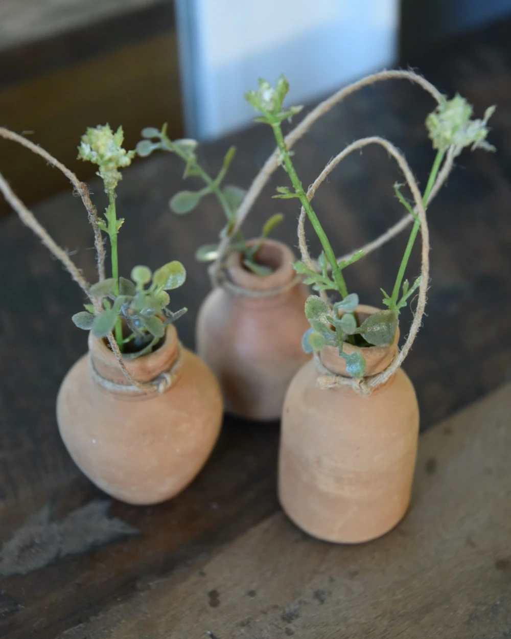 Handgemaakte Aardewerk Flesjes Met Ophang Touw Set Van 3, IB Laursen - Afbeelding 7