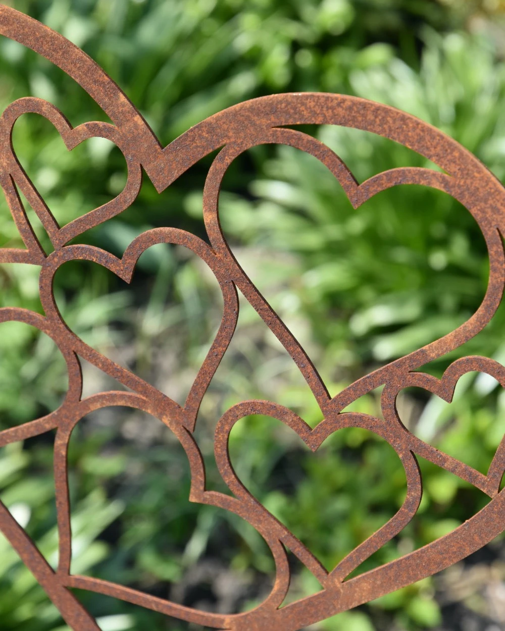 Hart Gevuld Met Harten Ecoroest Tuinprikker - Afbeelding 2