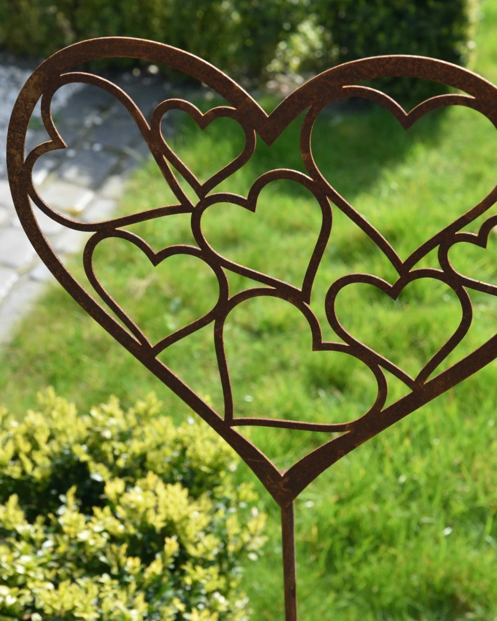 Hart Gevuld Met Harten Ecoroest Tuinprikker - Afbeelding 3