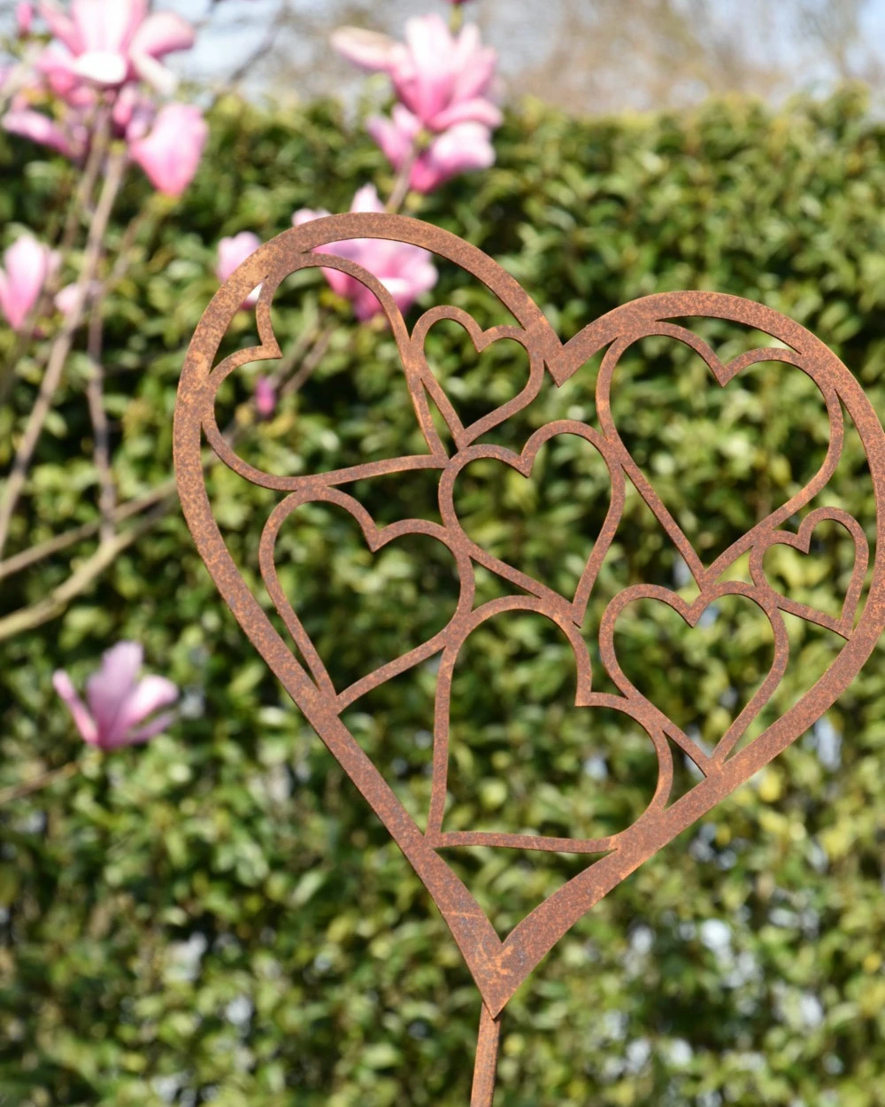 Hart Gevuld Met Harten Ecoroest Tuinprikker - Afbeelding 4