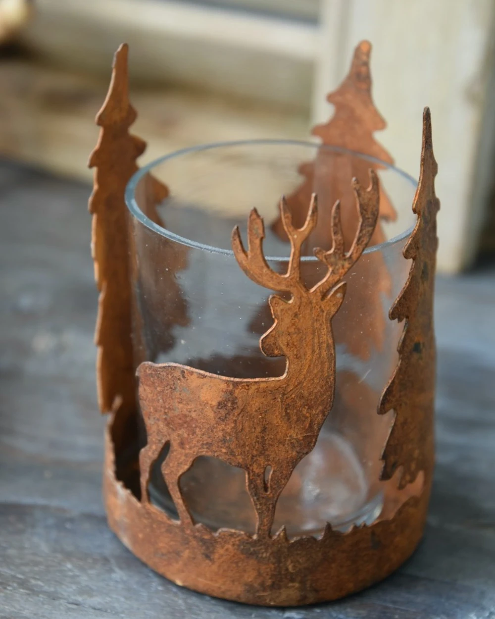 Hert En Bomen Theelicht Roestbruin, IB Laursen - Afbeelding 3