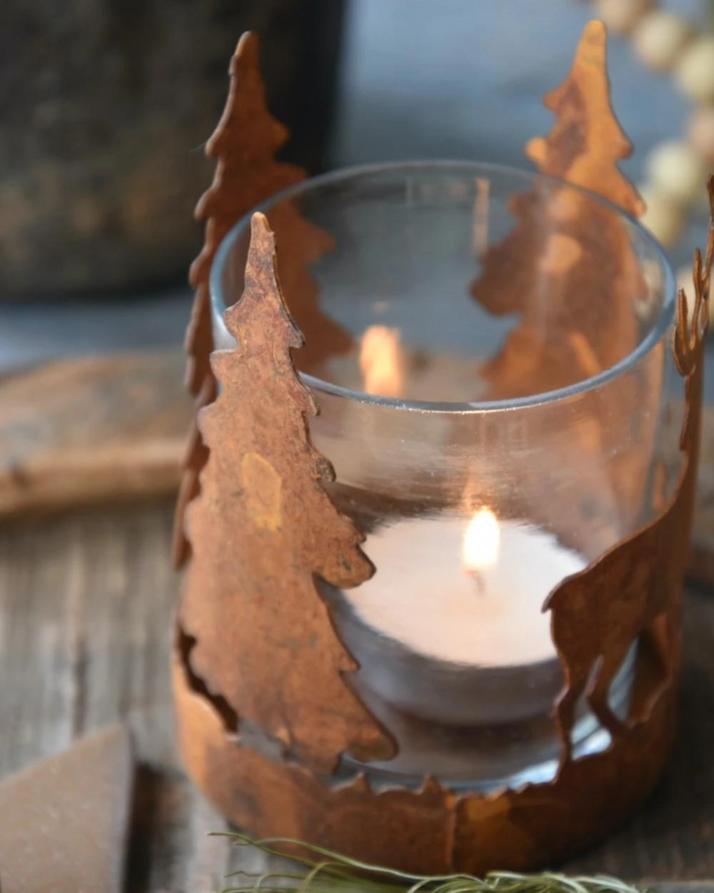 Hert En Bomen Theelicht Roestbruin, IB Laursen - Afbeelding 7