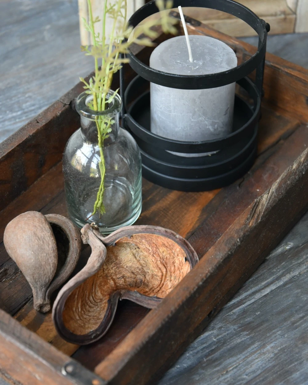 Houten Bak Met Metalen Beugeltjes, Unique IB Laursen - Afbeelding 7