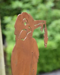 IJsvogel Met Visje Op Tak, Metalen Schroefvogel