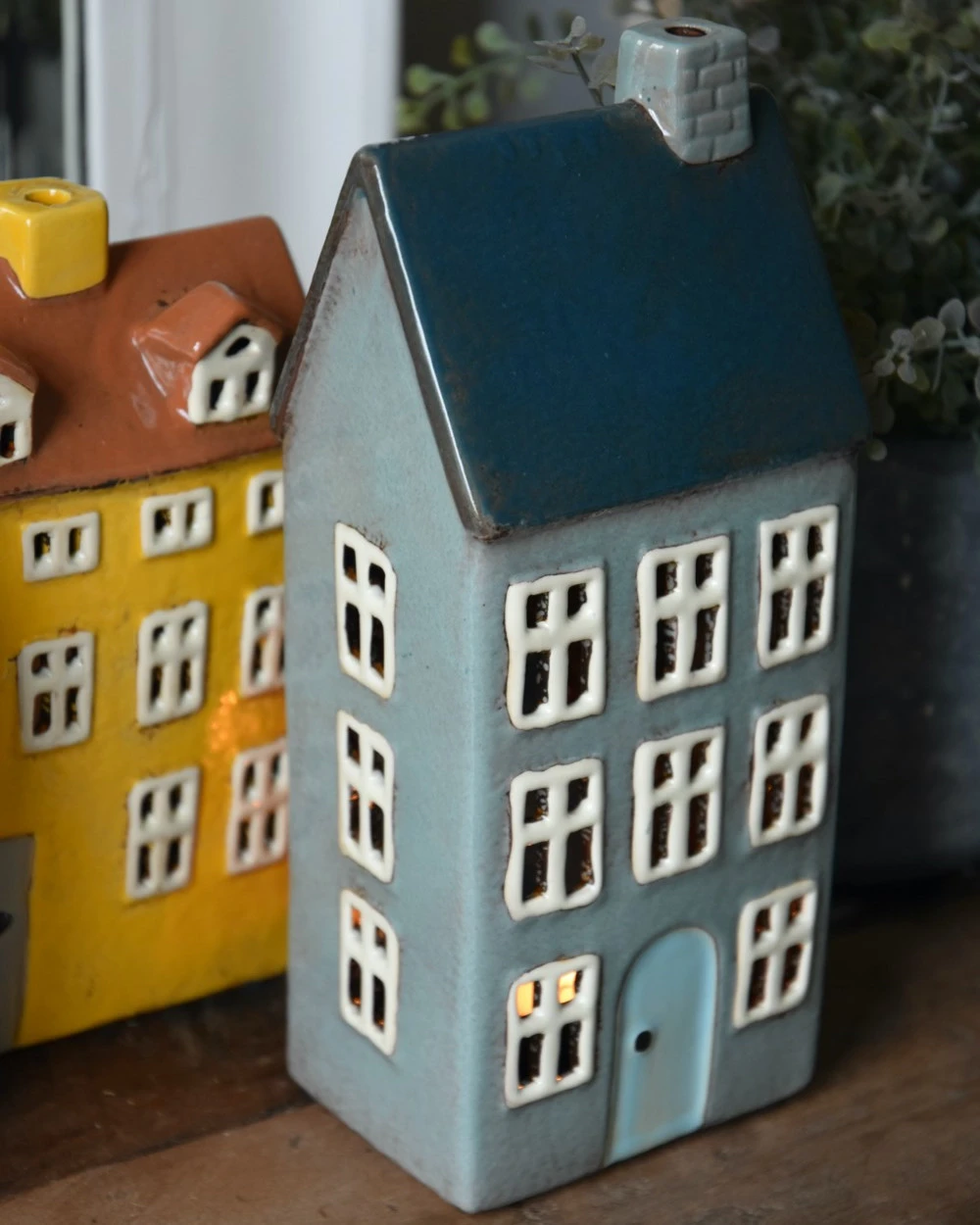 Keramiek Theelicht Huis Nyhavn In Zee Blauw, IB Laursen - Afbeelding 2