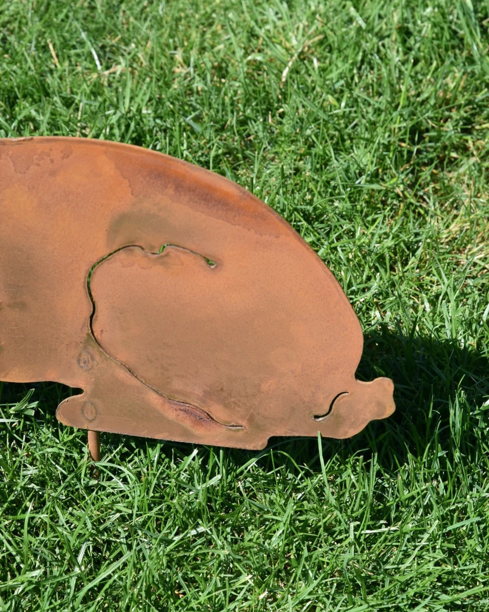 Konijn Van Roest Metaal Als Tuinsteker - Afbeelding 3