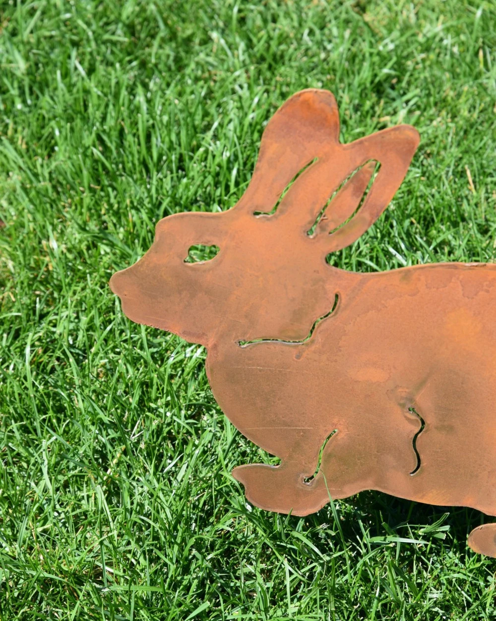 Konijn Van Roest Metaal Als Tuinsteker - Afbeelding 6