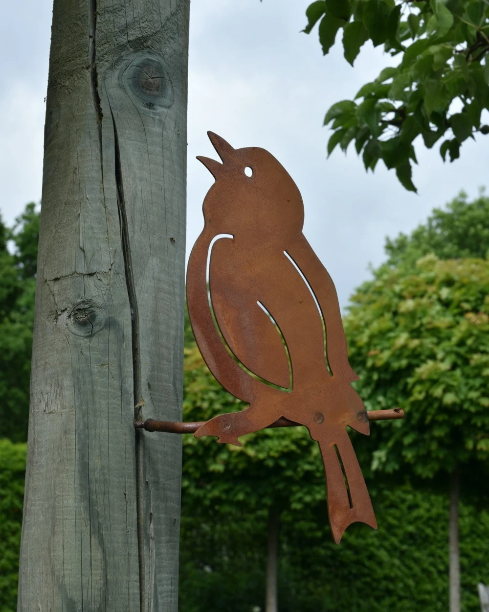 Kwetteraar Tuin Vogel Van Metaal Op Stok - Afbeelding 2