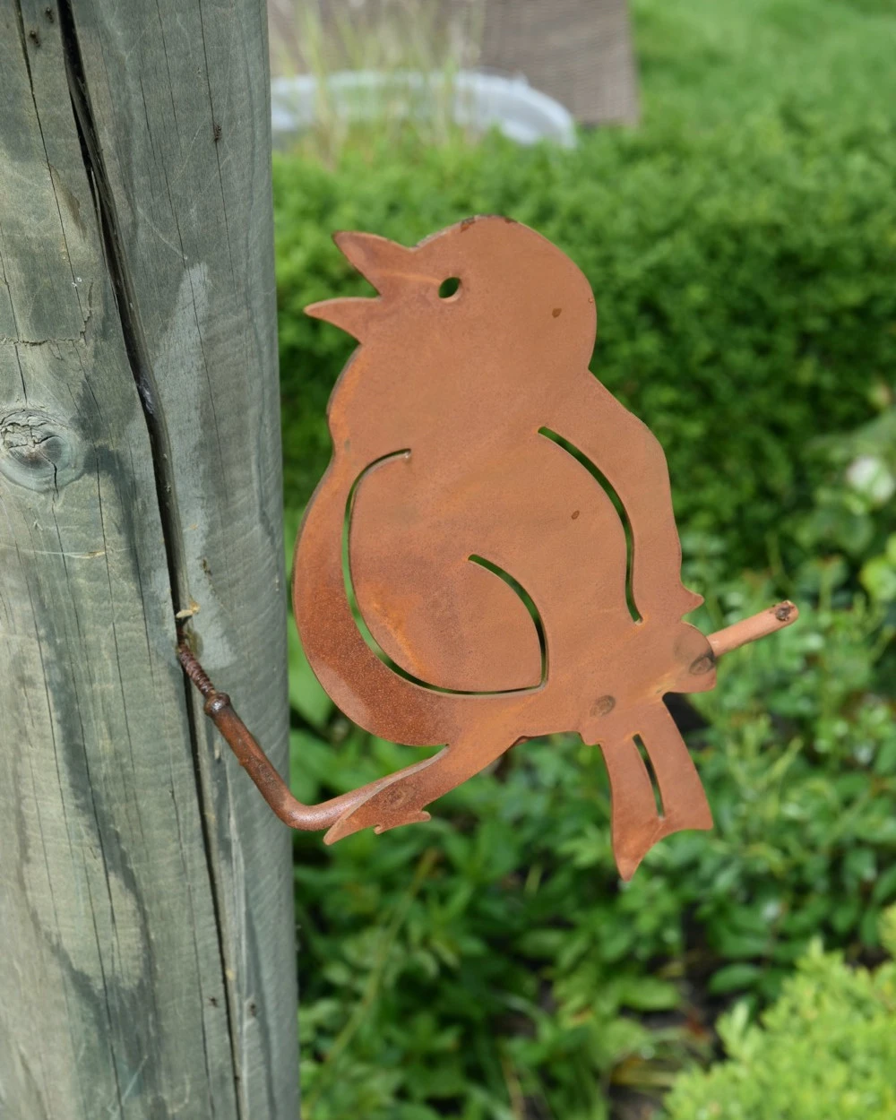 Kwetteraar Tuin Vogel Van Metaal Op Stok - Afbeelding 5