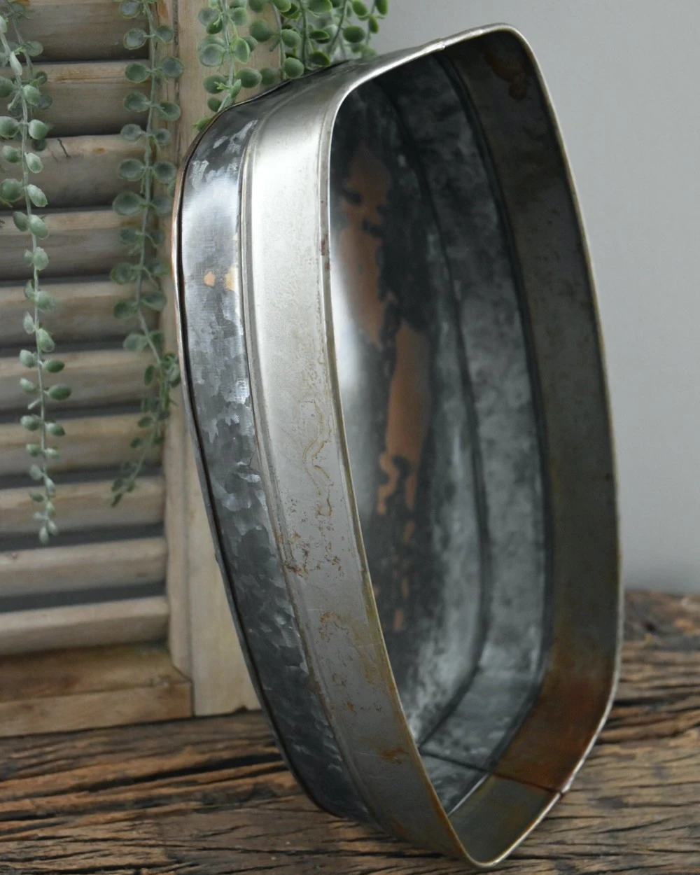 Metalen Bak In Twee Tinten Gelaagd, Groot - Afbeelding 2