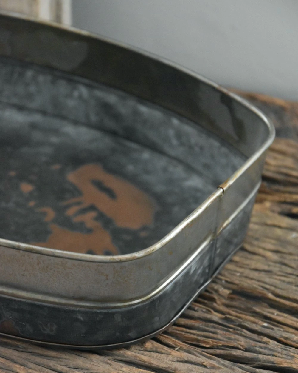 Metalen Bak In Twee Tinten Gelaagd, Groot - Afbeelding 3