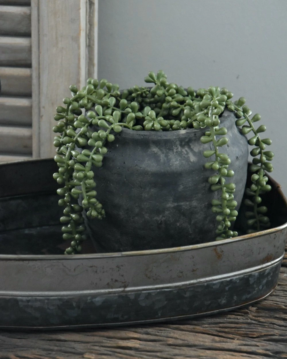 Metalen Bak In Twee Tinten Gelaagd, Groot - Afbeelding 4