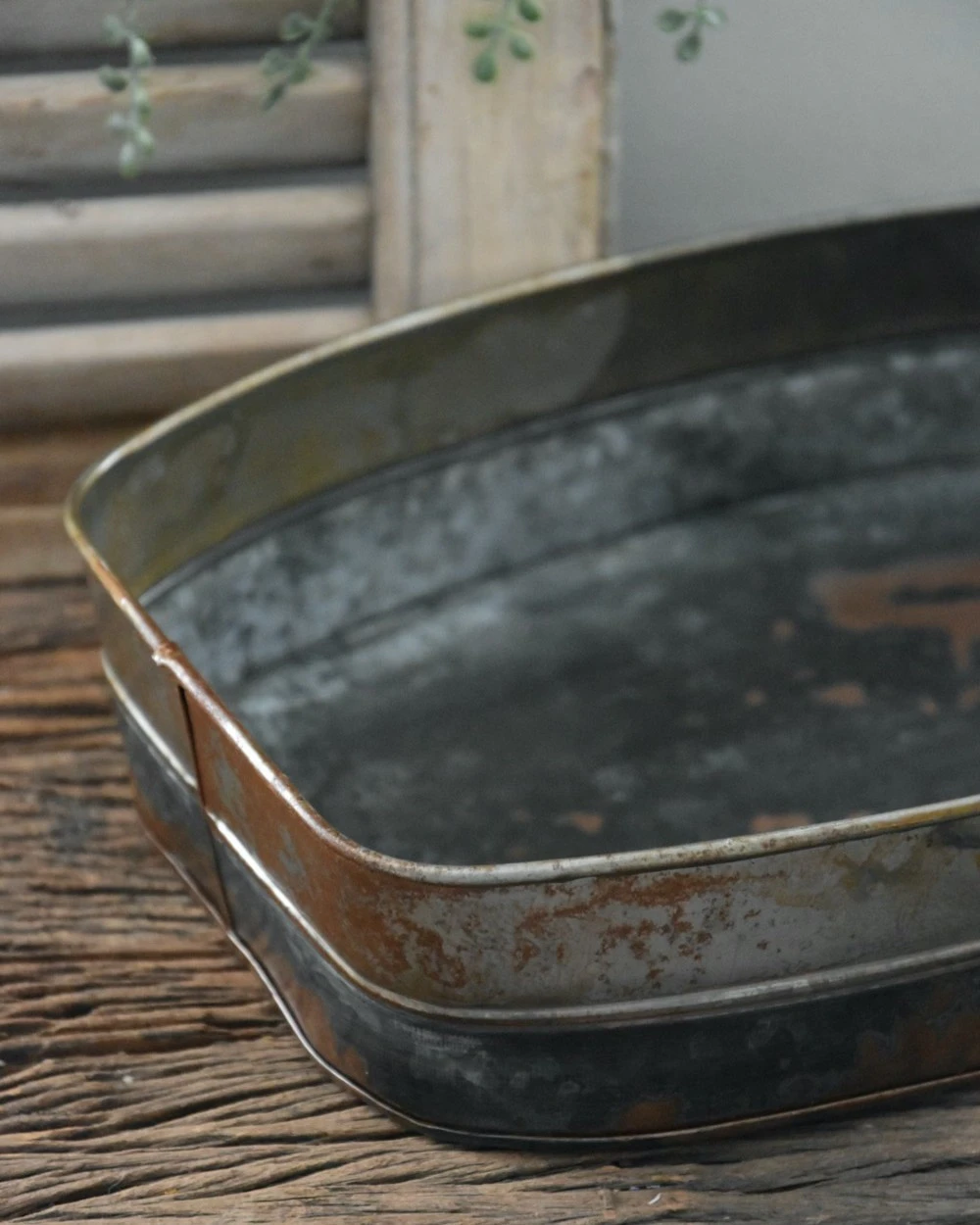 Metalen Bak In Twee Tinten Gelaagd, Groot - Afbeelding 5