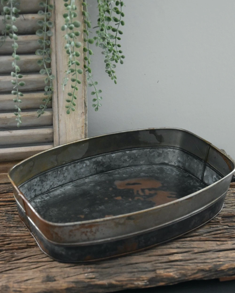 Metalen Bak In Twee Tinten Gelaagd, Groot - Afbeelding 7