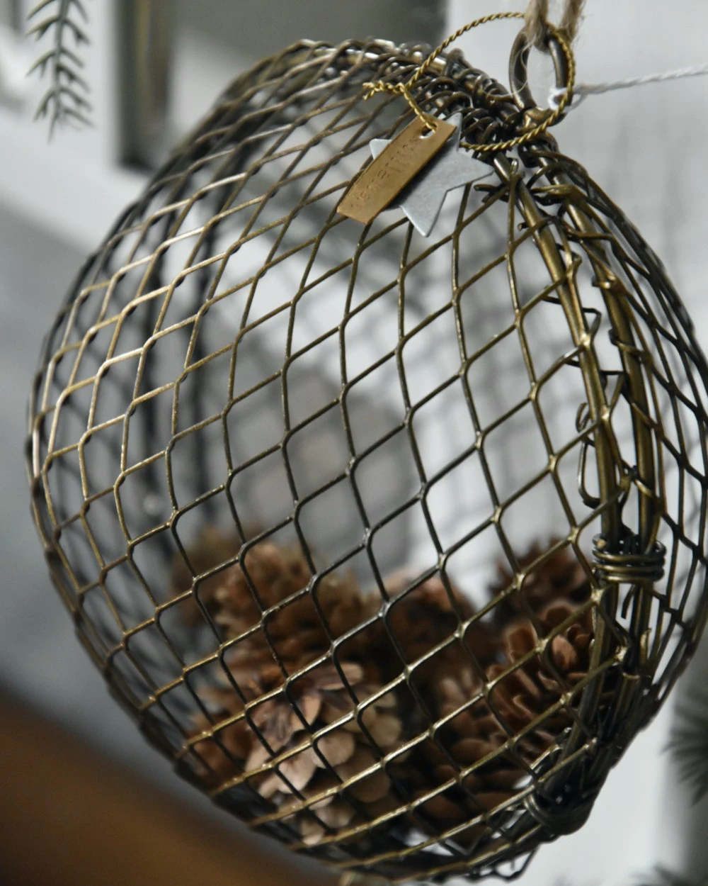 Metalen Draadbal Antiek Look Aan Touw Vulbaar, IB Laursen - Afbeelding 3