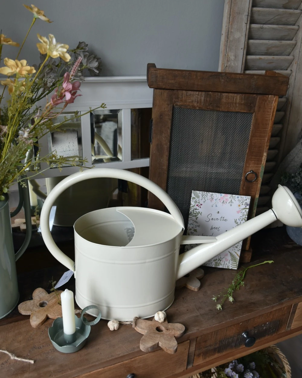 Metalen Gieter In Cream Met Sproeikop 5 Ltr, IB Laursen - Afbeelding 3