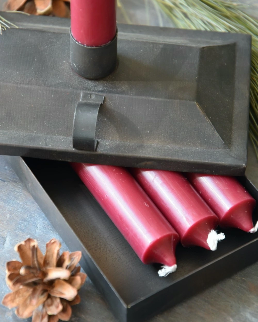 Metalen Kandelaar En Opbergbox Rustic, IB Laursen - Afbeelding 2