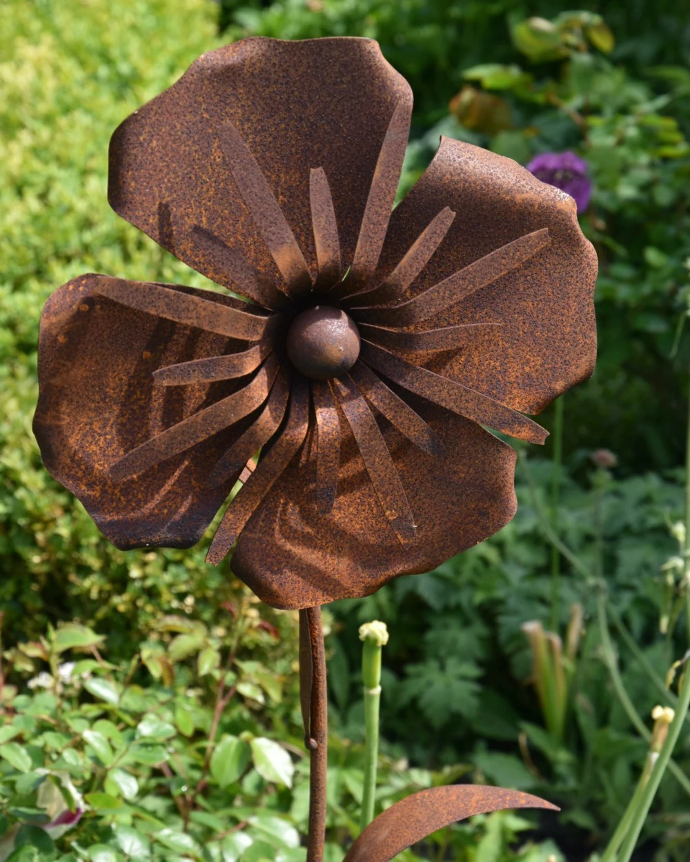 Metalen Tuinsteker Roestbloem Anemoon - Afbeelding 3