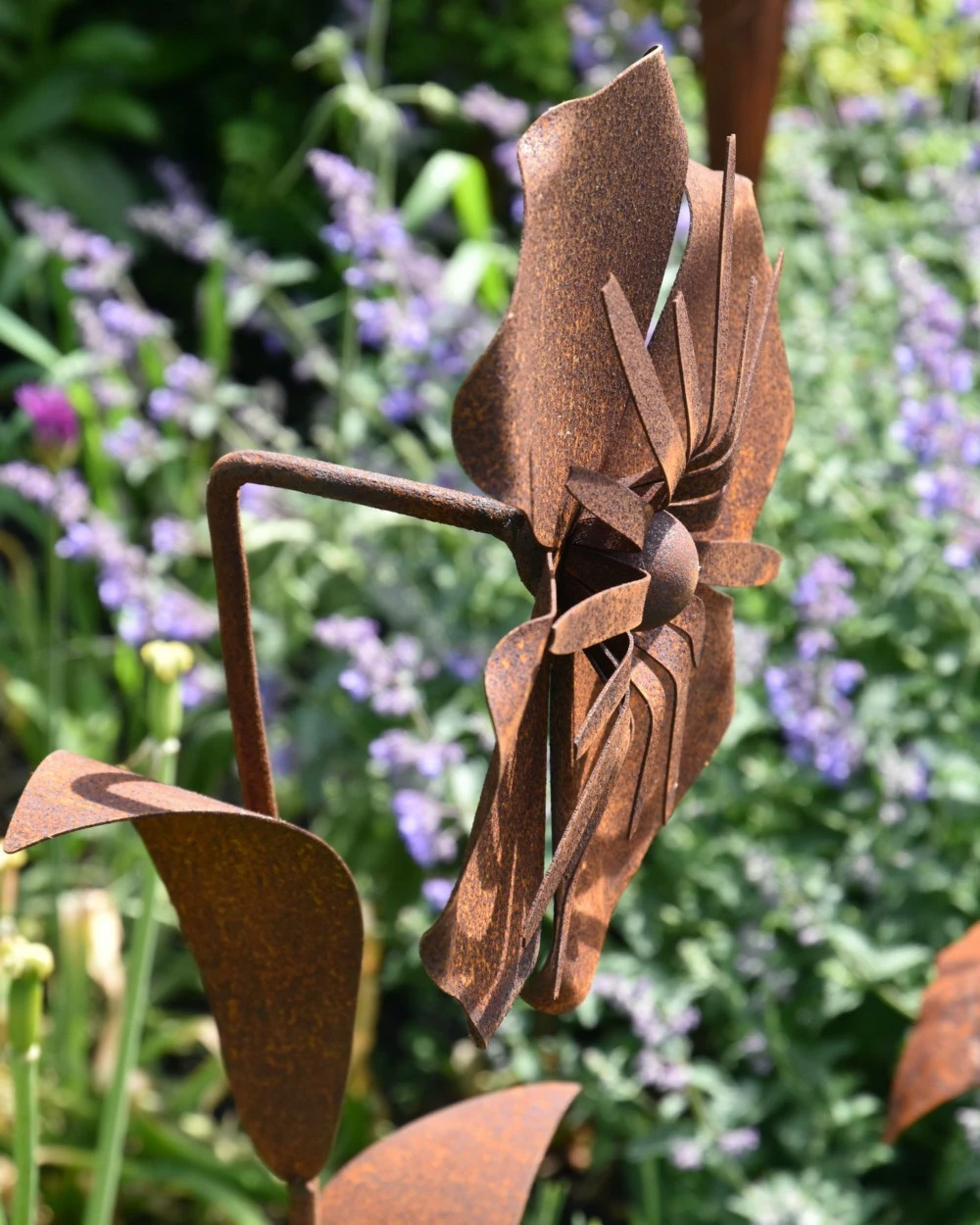 Metalen Tuinsteker Roestbloem Anemoon - Afbeelding 4