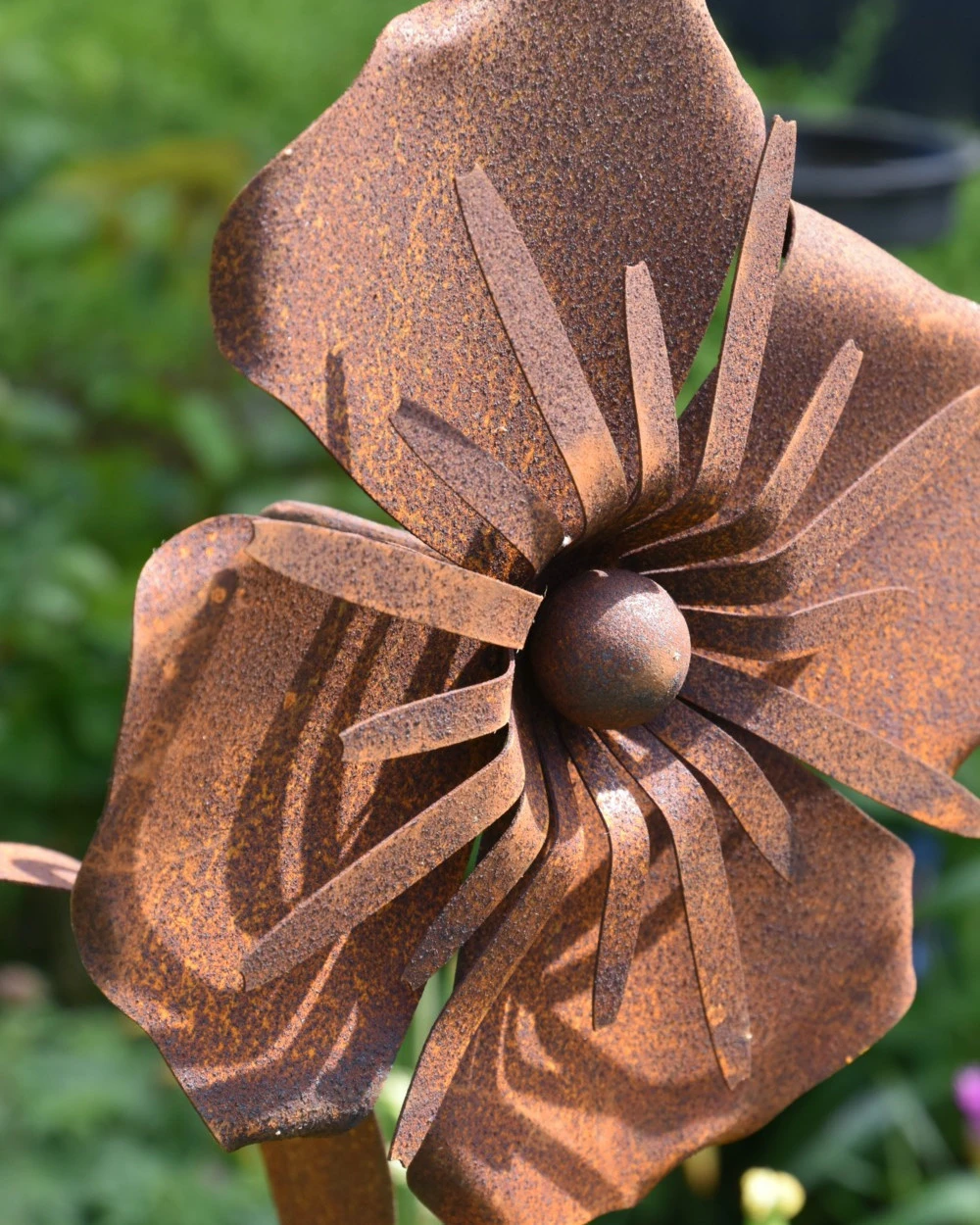 Metalen Tuinsteker Roestbloem Anemoon