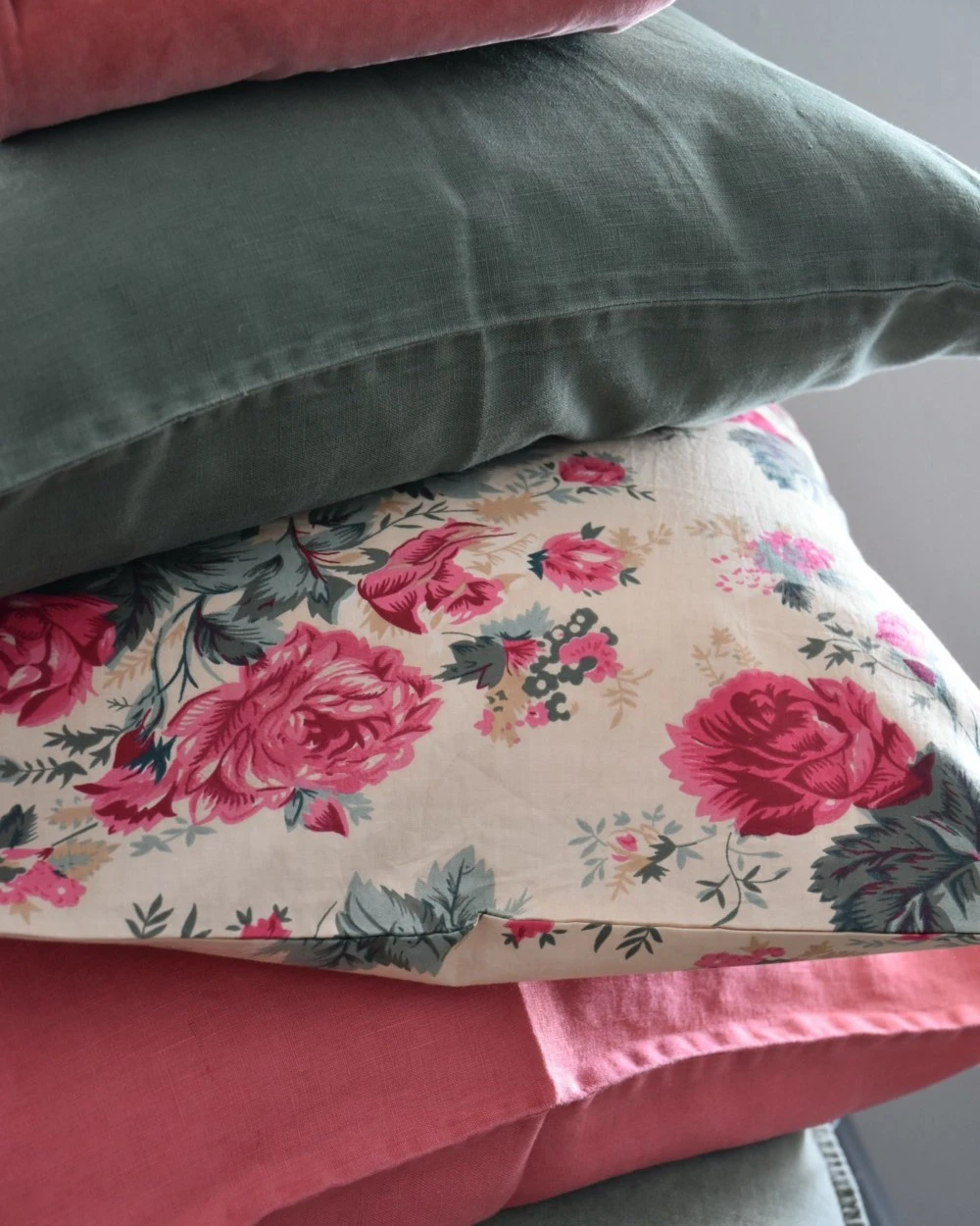 Olijf Groene Velours Kussenhoes, IB Laursen - Afbeelding 4