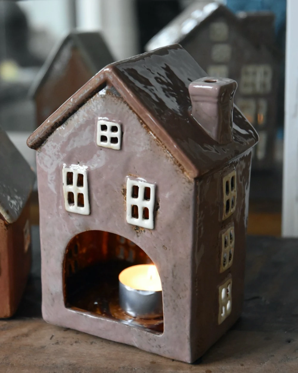 Pastel Lila Theelicht Huis Met Open Ramen Nyhavn, IB Laursen - Afbeelding 4