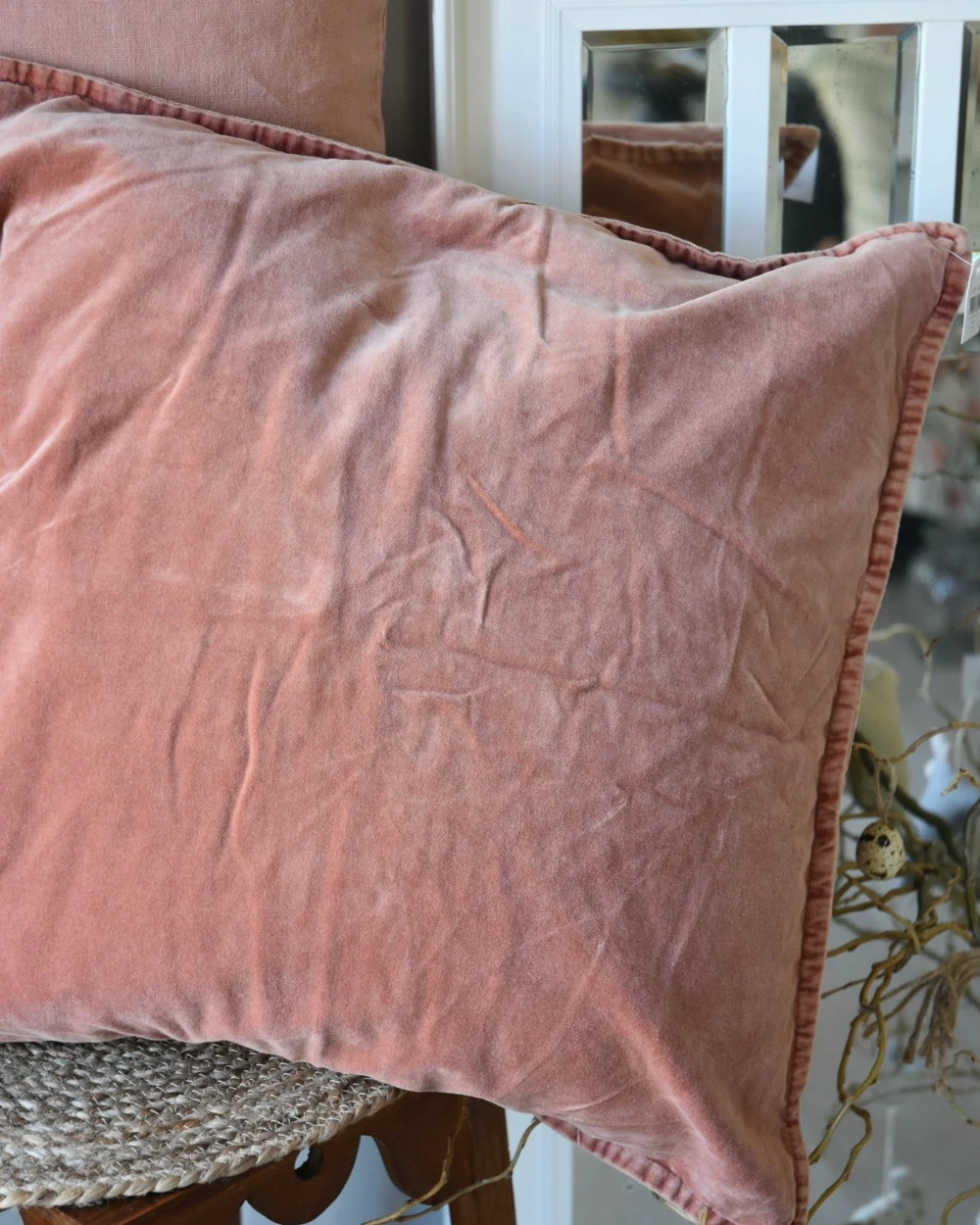 Pastel Roze Velours Kussenhoes 'Tuscany', IB Laursen