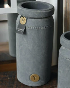 Pot Aardewerk Majestic Grijs Met Sierrandje En Kraag XL, Brynxz