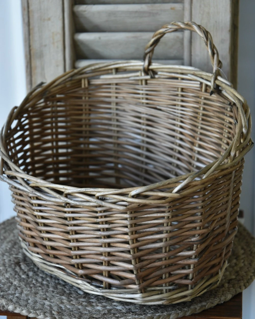 Rieten 'wand' Mand Ovaal Met Asymmetrische Opening, IB Laursen - Afbeelding 2