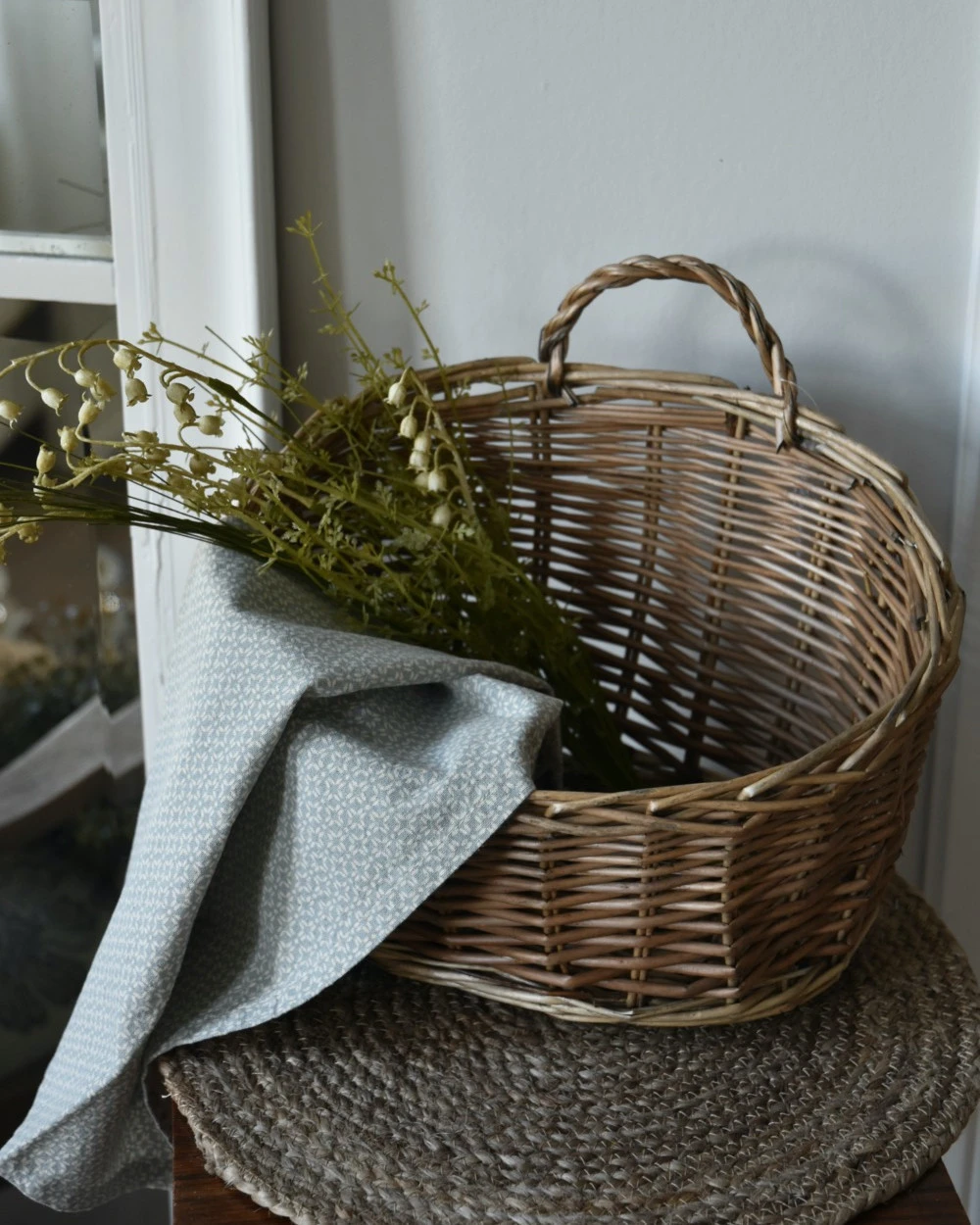 Rieten 'wand' Mand Ovaal Met Asymmetrische Opening, IB Laursen - Afbeelding 3