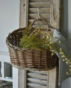 Rieten 'wand' Mand Ovaal Met Asymmetrische Opening, IB Laursen