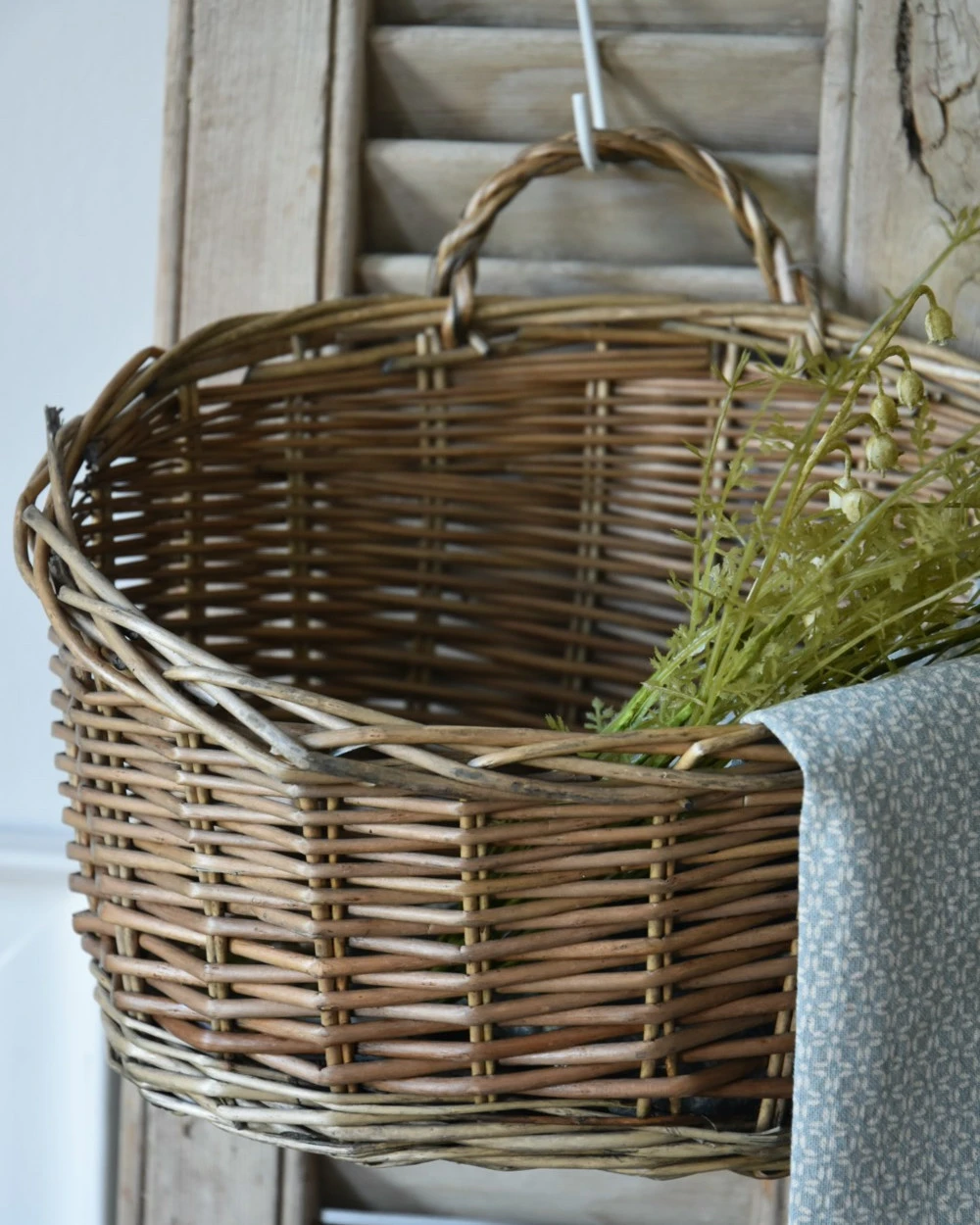 Rieten 'wand' Mand Ovaal Met Asymmetrische Opening, IB Laursen - Afbeelding 4