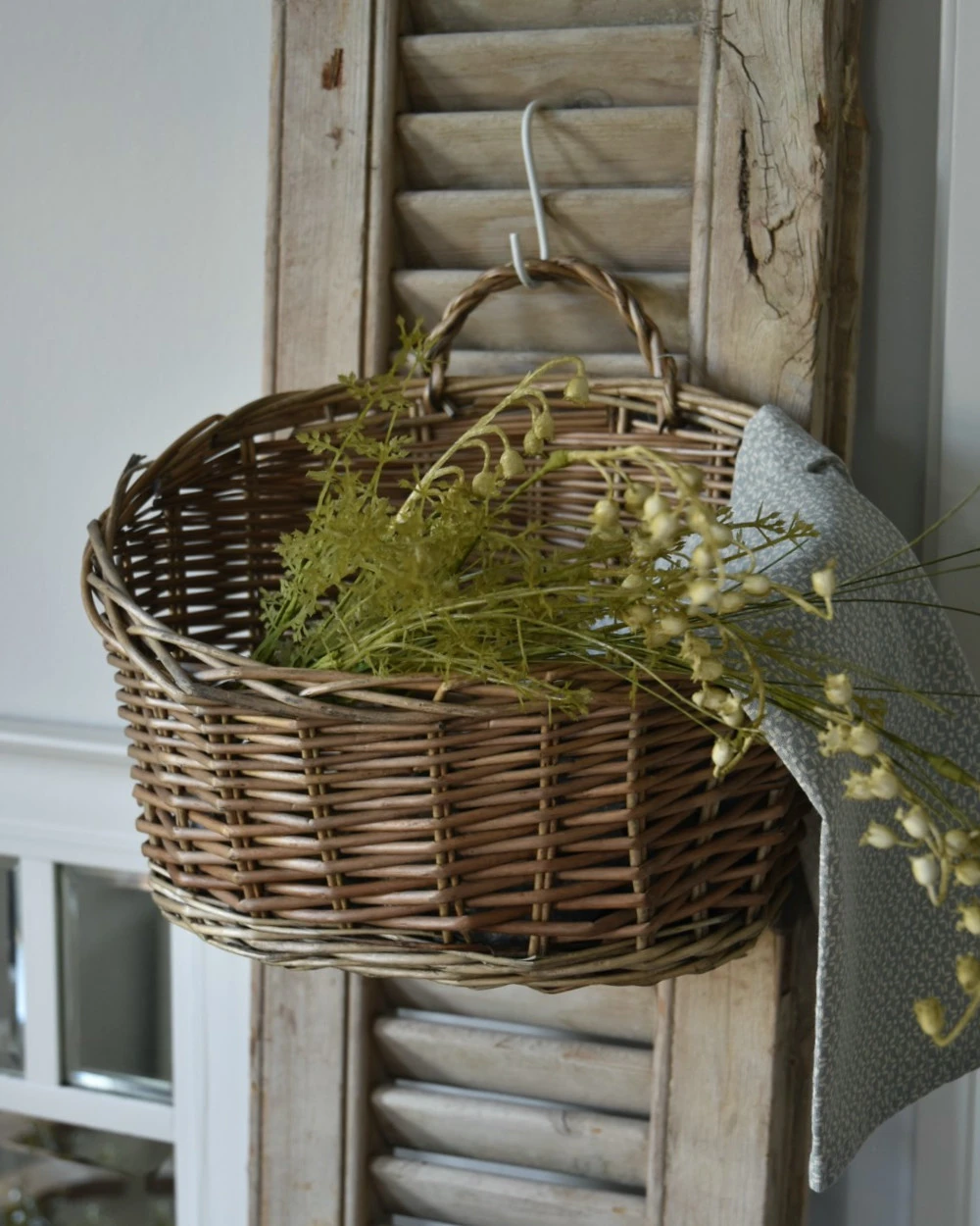 Rieten 'wand' Mand Ovaal Met Asymmetrische Opening, IB Laursen