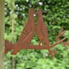 Tortelduiven Op Tak Metalen Tuin Decoratie