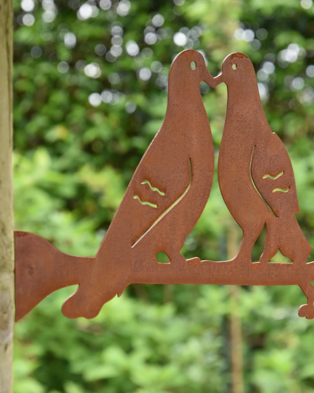 Tortelduiven Op Tak Metalen Tuin Decoratie - Afbeelding 3