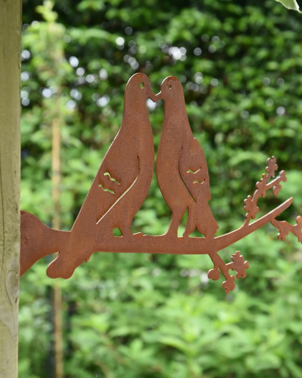 Tortelduiven Op Tak Metalen Tuin Decoratie