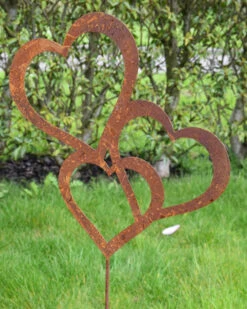 Tuinprikker Met 3 Harten Van Ecoroest