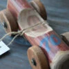 Unieke Rode Houten Race Auto Met Een Blauw Nr 70, IB Laursen