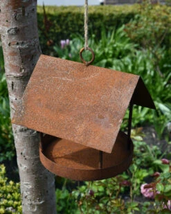 Vogel Voeder Huisje Van Ecoroest Met Ophang Oog